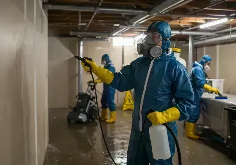 Basement Sanitization and Antimicrobial Treatment process in Newton, GA